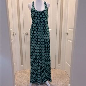 Banana Republic Green Sleeveless Halter Maxi Dress